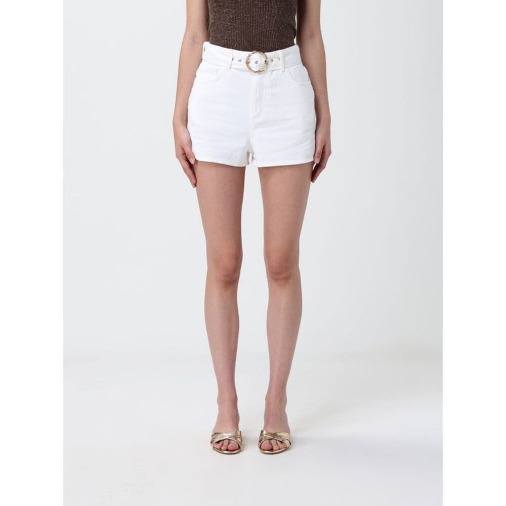 Twinset Women Twinset High-Waisted Slim Fit Cotton Shorts With Belt